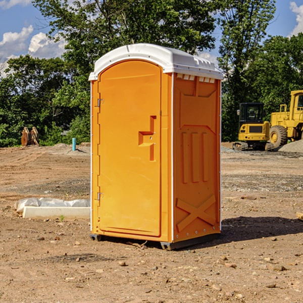 how often are the portable restrooms cleaned and serviced during a rental period in Cash AR